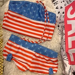 🇺🇸4/$50 Heat Girls swim2pc July4th stars&stripes
